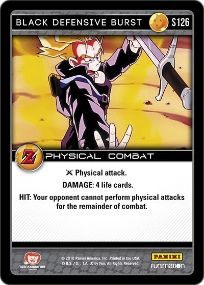 Image for Black Defensive Burst (Panini: Awakening) (S126) - Dragon Ball Z TCG
