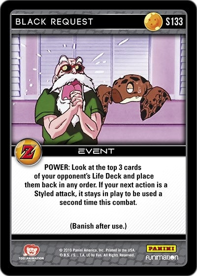 Image for Black Request (Panini: Awakening) (S133) - Dragon Ball Z TCG