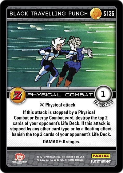 Image for Black Travelling Punch (Panini: Awakening) (S136) - Dragon Ball Z TCG