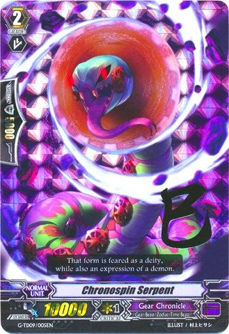 Image for Chronospin Serpent (RRR Foil) (G-TD09: True Zodiac Time Beasts) (G-TD09/005EN) - Cardfight Vanguard