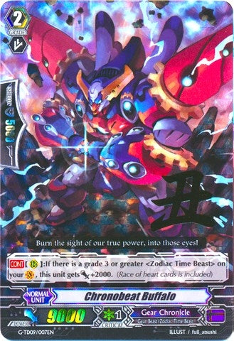 Image for Chronobeat Buffalo (RRR Foil) (G-TD09: True Zodiac Time Beasts) (G-TD09/007EN) - Cardfight Vanguard