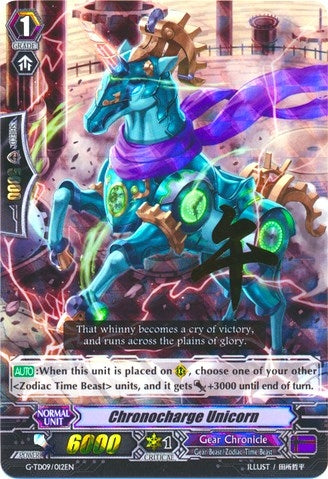 Image for Chronocharge Unicorn (RRR Foil) (G-TD09: True Zodiac Time Beasts) (G-TD09/012EN) - Cardfight Vanguard