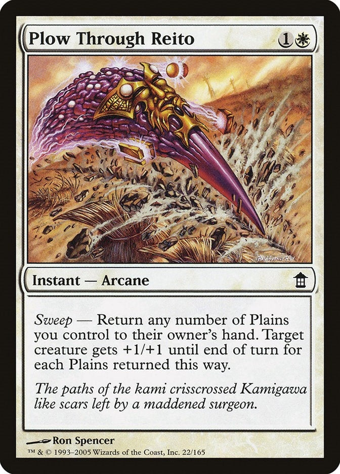 Image for Plow Through Reito (Saviors of Kamigawa) (22) - Magic: The Gathering