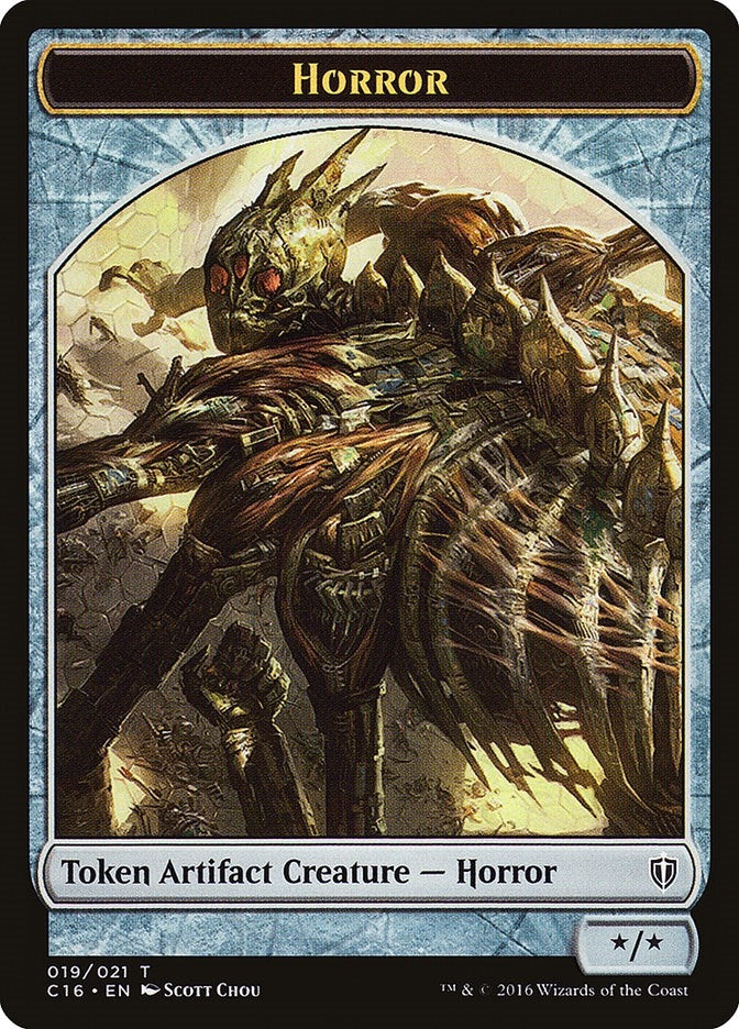 Image for Horror // Thopter Double-Sided Token (Commander 2016) (19 // 9) - Magic: The Gathering