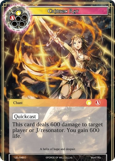 Image for Crimson Ray (Legacy Lost) (LEL-048) - Force of Will