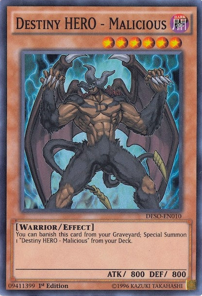 Image for Destiny HERO - Malicious (Destiny Soldiers) (DESO-EN010) - YuGiOh