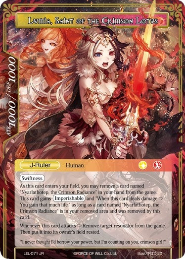 Image for Lumia, the Fated Rebirth // Lumia, Saint of the Crimson Lotus (Legacy Lost) (LEL-071 JR) - Force of Will