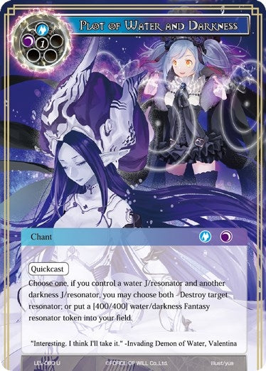 Image for Plot of Water and Darkness (Legacy Lost) (LEL-080) - Force of Will