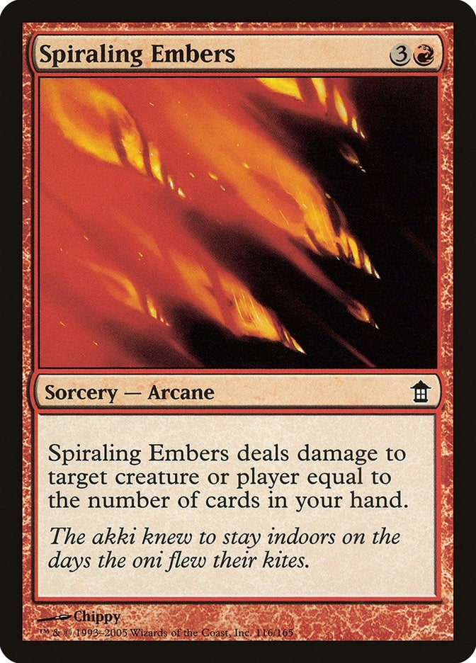 Image for Spiraling Embers (Saviors of Kamigawa) (116) - Magic: The Gathering