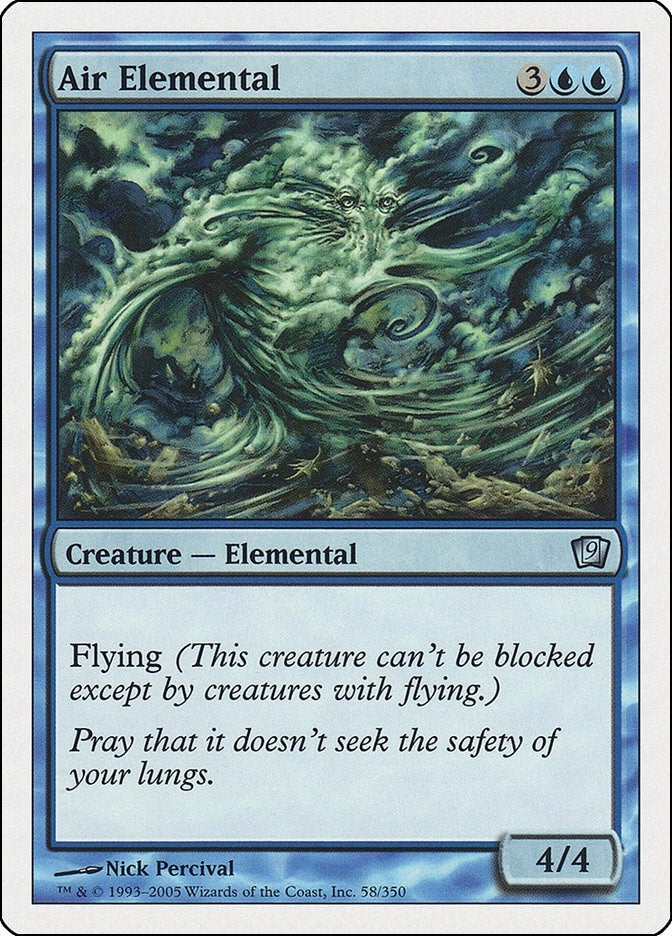 Image for Air Elemental (9th Edition) (58) - Magic: The Gathering