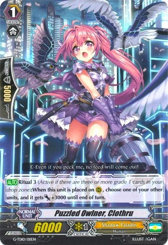 Image for Puzzled Owlner, Clothru (G-TD10: Ritual of Dragon Sorcery) (G-TD10/011EN) - Cardfight Vanguard