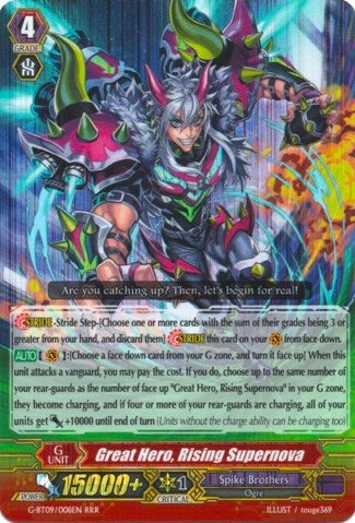 Image for Great Hero, Rising Supernova (G-BT09: Divine Dragon Caper) (G-BT09/008EN) - Cardfight Vanguard