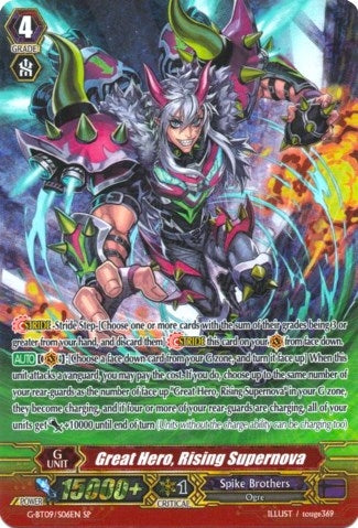 Image for Great Hero, Rising Supernova (SP) (G-BT09: Divine Dragon Caper) (G-BT09/S06EN) - Cardfight Vanguard
