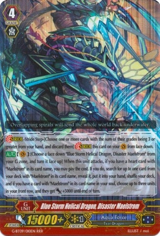 Image for Blue Storm Helical Dragon, Disaster Maelstrom (G-BT09: Divine Dragon Caper) (G-BT09/010EN) - Cardfight Vanguard
