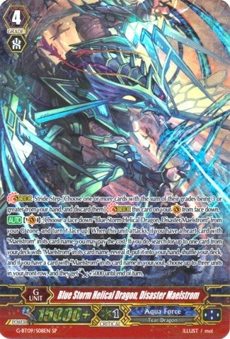 Image for Blue Storm Helical Dragon, Disaster Maelstrom (SP) (G-BT09: Divine Dragon Caper) (G-BT09/S08EN) - Cardfight Vanguard