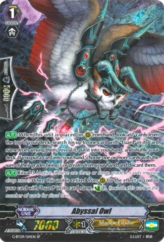 Image for Abyssal Owl (SP) (G-BT09: Divine Dragon Caper) (G-BT09/S14EN) - Cardfight Vanguard