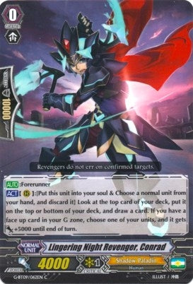 Image for Lingering Night Revenger, Conrad (G-BT09: Divine Dragon Caper) (G-BT09/062EN) - Cardfight Vanguard