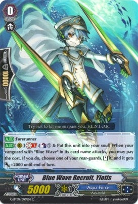 Image for Blue Wave Recruit, Yiotis (G-BT09: Divine Dragon Caper) (G-BT09/099EN) - Cardfight Vanguard