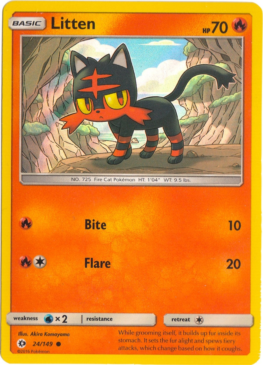 Image for Litten - 24/149 (Water Web Holo) (Miscellaneous Cards & Products) (024/149) - Pokemon
