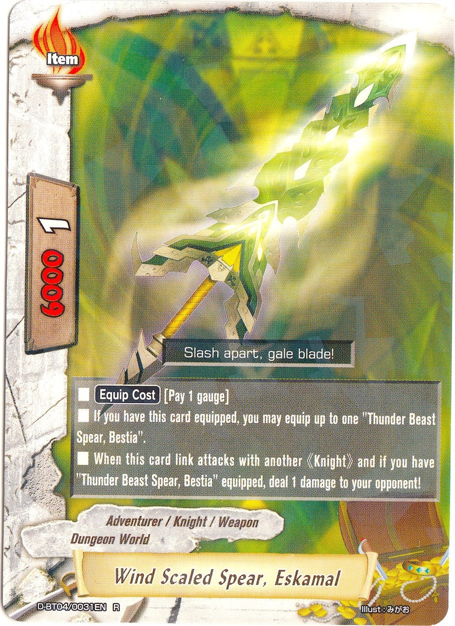 Image for Wind Scaled Spear, Eskamal (Shine! Super Sun Dragon!!) (D-BT04/0031EN) - Future Card BuddyFight