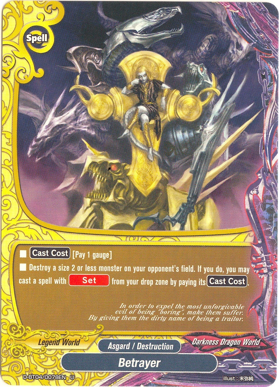 Image for Betrayer (Shine! Super Sun Dragon!!) (D-BT04/0078EN) - Future Card BuddyFight