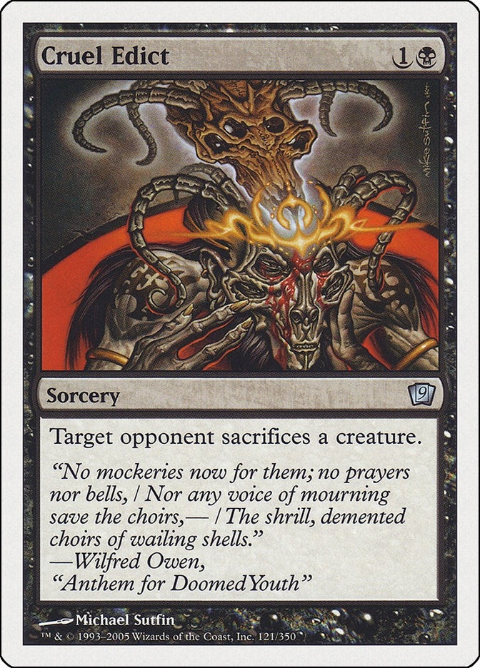 Image for Cruel Edict (9th Edition) (121) - Magic: The Gathering