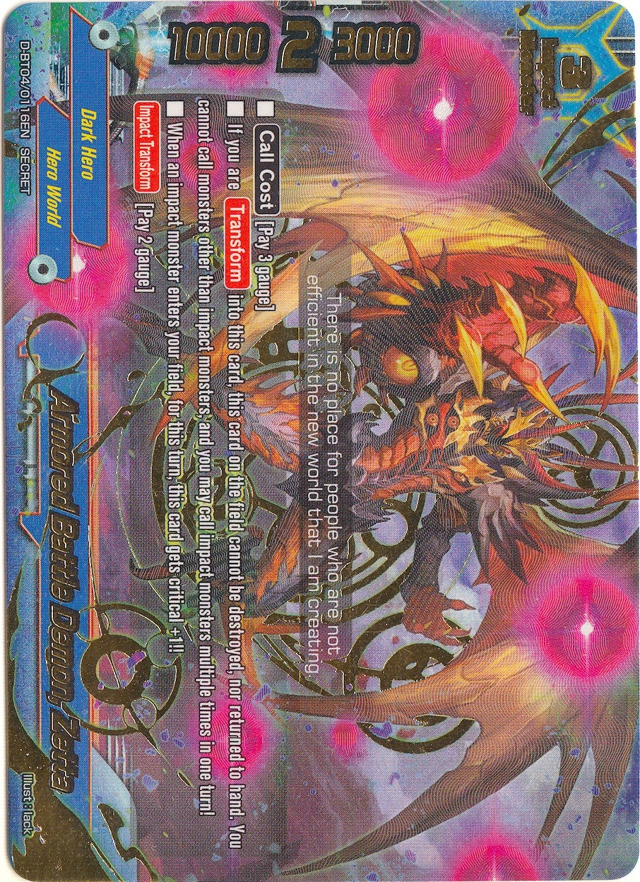 Image for Armored Battle Demon, Zetta (Shine! Super Sun Dragon!!) (D-BT04/0116EN) - Future Card BuddyFight