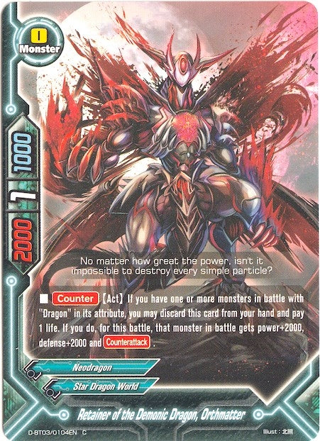 Image for Retainer of the Demonic Dragon, Orthmatter (Annihilate! Great Demonic Dragon!!) (D-BT03/0104EN) - Future Card BuddyFight