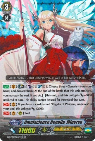 Image for Omniscience Regalia, Minerva (G-RC01: Revival Collection) (G-RC01/004EN) - Cardfight Vanguard