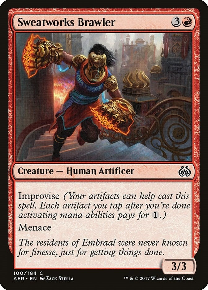 Image for Sweatworks Brawler (Aether Revolt) (100) - Magic: The Gathering
