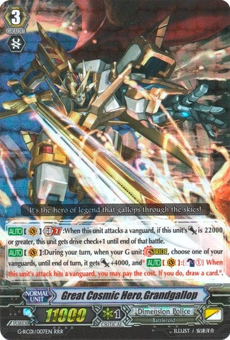 Image for Great Cosmic Hero, Grandgallop (G-RC01: Revival Collection) (G-RC01/007EN) - Cardfight Vanguard