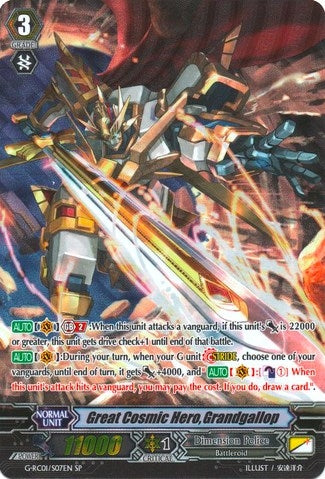 Image for Great Cosmic Hero, Grandgallop (SP) (G-RC01: Revival Collection) (G-RC01/S07EN) - Cardfight Vanguard