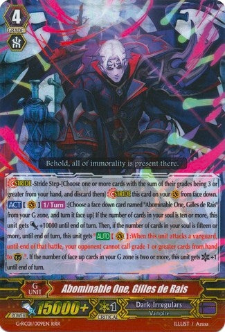 Image for Abominable One, Gilles de Rais (G-RC01: Revival Collection) (G-RC01/009EN) - Cardfight Vanguard