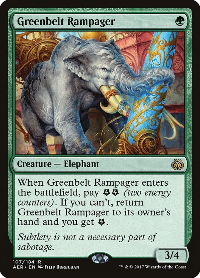 Image for Greenbelt Rampager (Aether Revolt) (107) - Magic: The Gathering