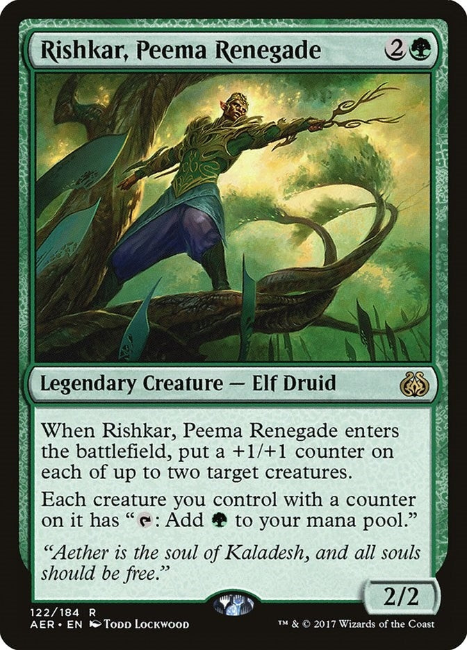 Image for Rishkar, Peema Renegade (Aether Revolt) (122) - Magic: The Gathering