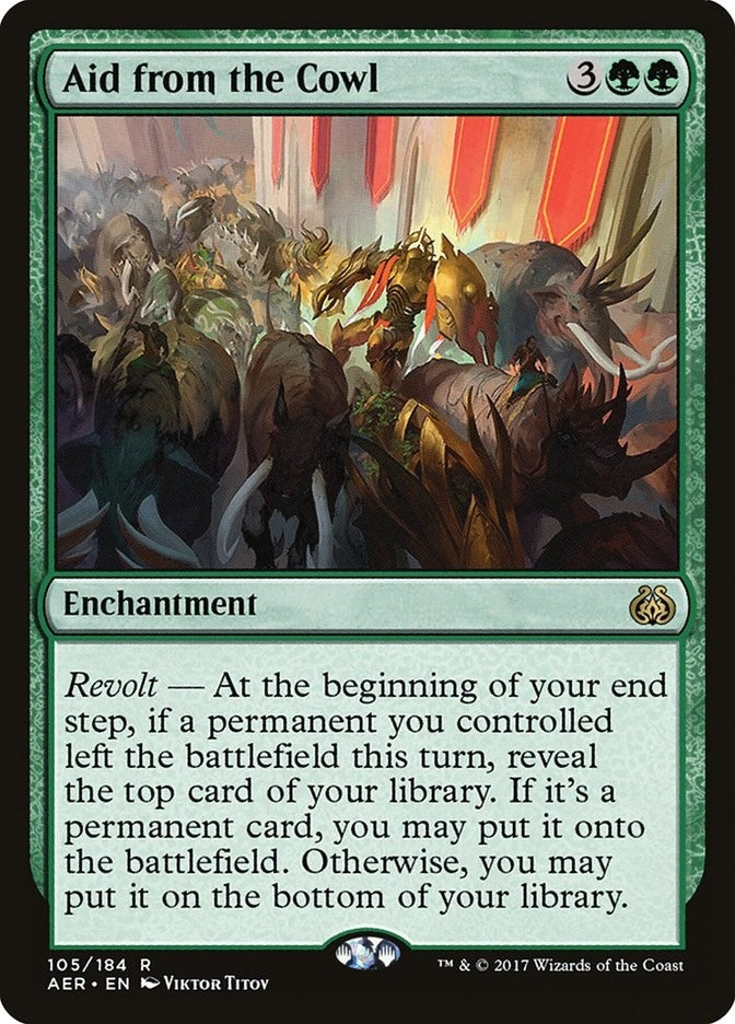 Image for Aid from the Cowl (Aether Revolt) (105) - Magic: The Gathering