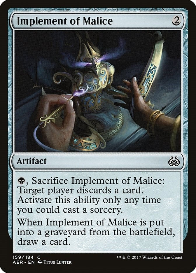 Image for Implement of Malice (Aether Revolt) (159) - Magic: The Gathering