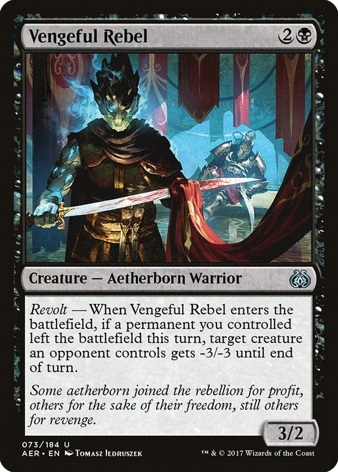 Image for Vengeful Rebel (Aether Revolt) (73) - Magic: The Gathering
