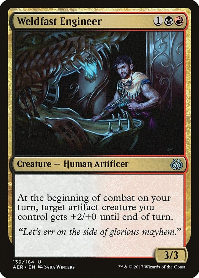 Image for Weldfast Engineer (Aether Revolt) (139) - Magic: The Gathering