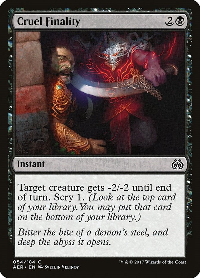 Image for Cruel Finality (Aether Revolt) (54) - Magic: The Gathering