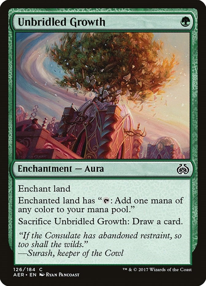 Image for Unbridled Growth (Aether Revolt) (126) - Magic: The Gathering