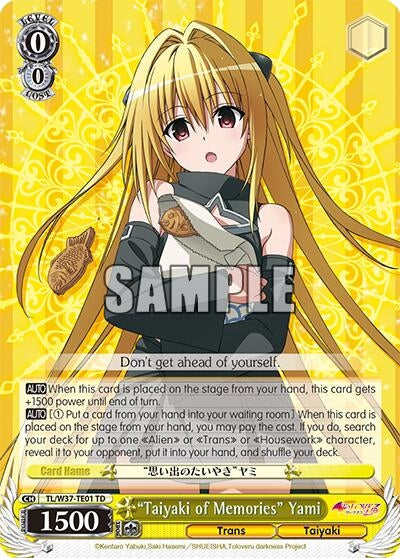 Image for "Taiyaki of Memories" Yami (To Loveru Darkness 2nd) (TL/W37-TE01 TD) - Weiss Schwarz