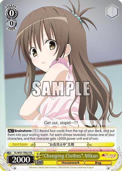Image for "Changing Clothes" Mikan (To Loveru Darkness 2nd) (TL/W37-TE02 TD) - Weiss Schwarz
