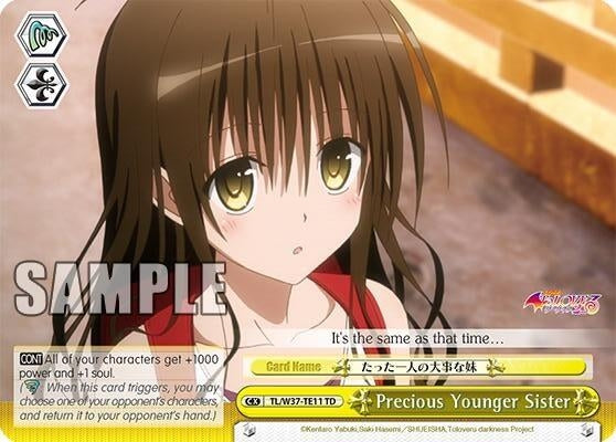 Image for Precious Younger Sister (To Loveru Darkness 2nd) (TL/W37-TE11 TD) - Weiss Schwarz