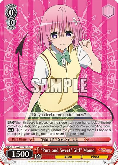 Image for "Pure and Sweet? Girl" Momo (To Loveru Darkness 2nd) (TL/W37-TE13 TD) - Weiss Schwarz