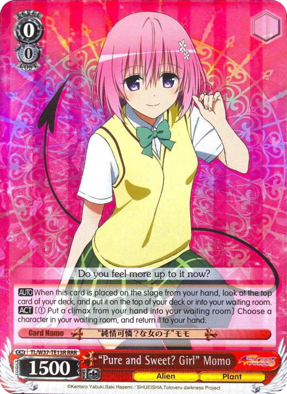 Image for "Pure and Sweet? Girl" Momo (RRR) (To Loveru Darkness 2nd) (TL/W37-TE13R RRR) - Weiss Schwarz