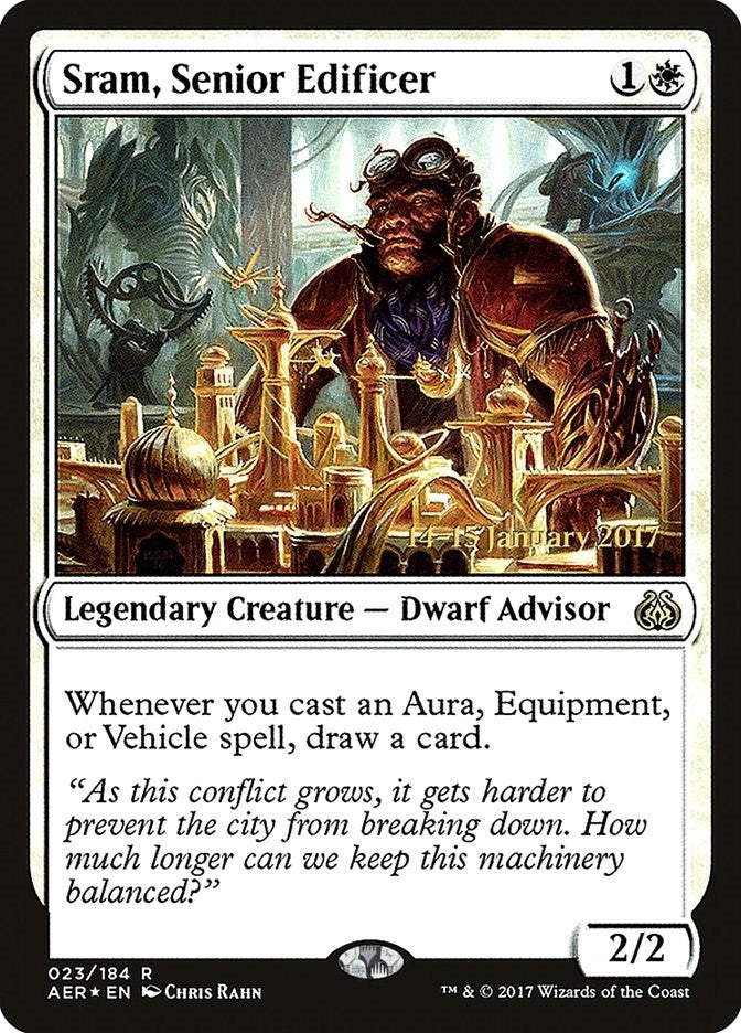 Image for Sram, Senior Edificer (Prerelease Cards) (23) - Magic: The Gathering