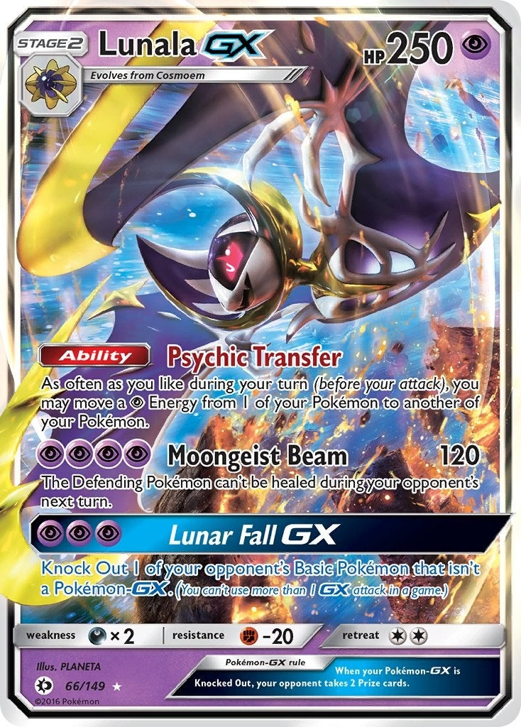 Image for Lunala GX (SM Base Set) (66/149) - Pokemon