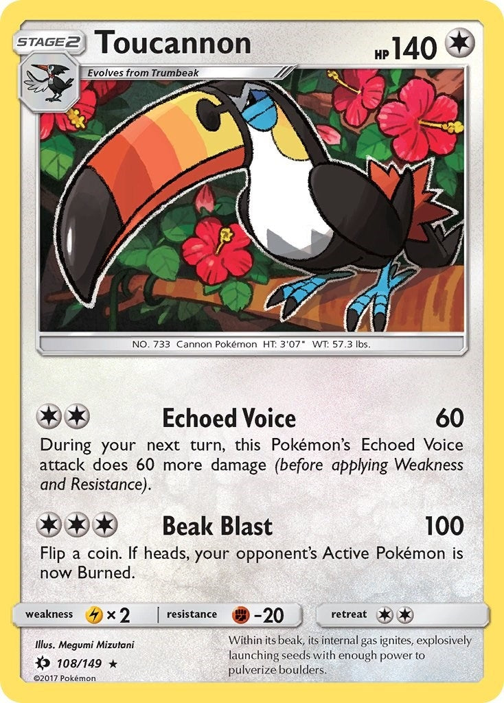 Image for Toucannon (SM Base Set) (108/149) - Pokemon