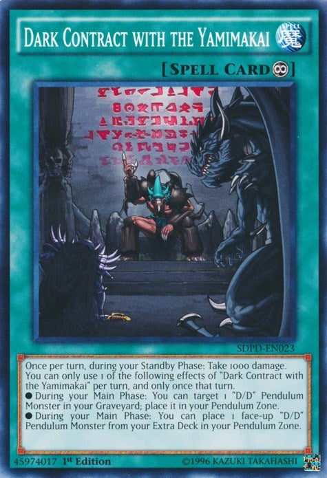 Image for Dark Contract with the Yamimakai (Structure Deck: Pendulum Domination) (SDPD-EN023) - YuGiOh